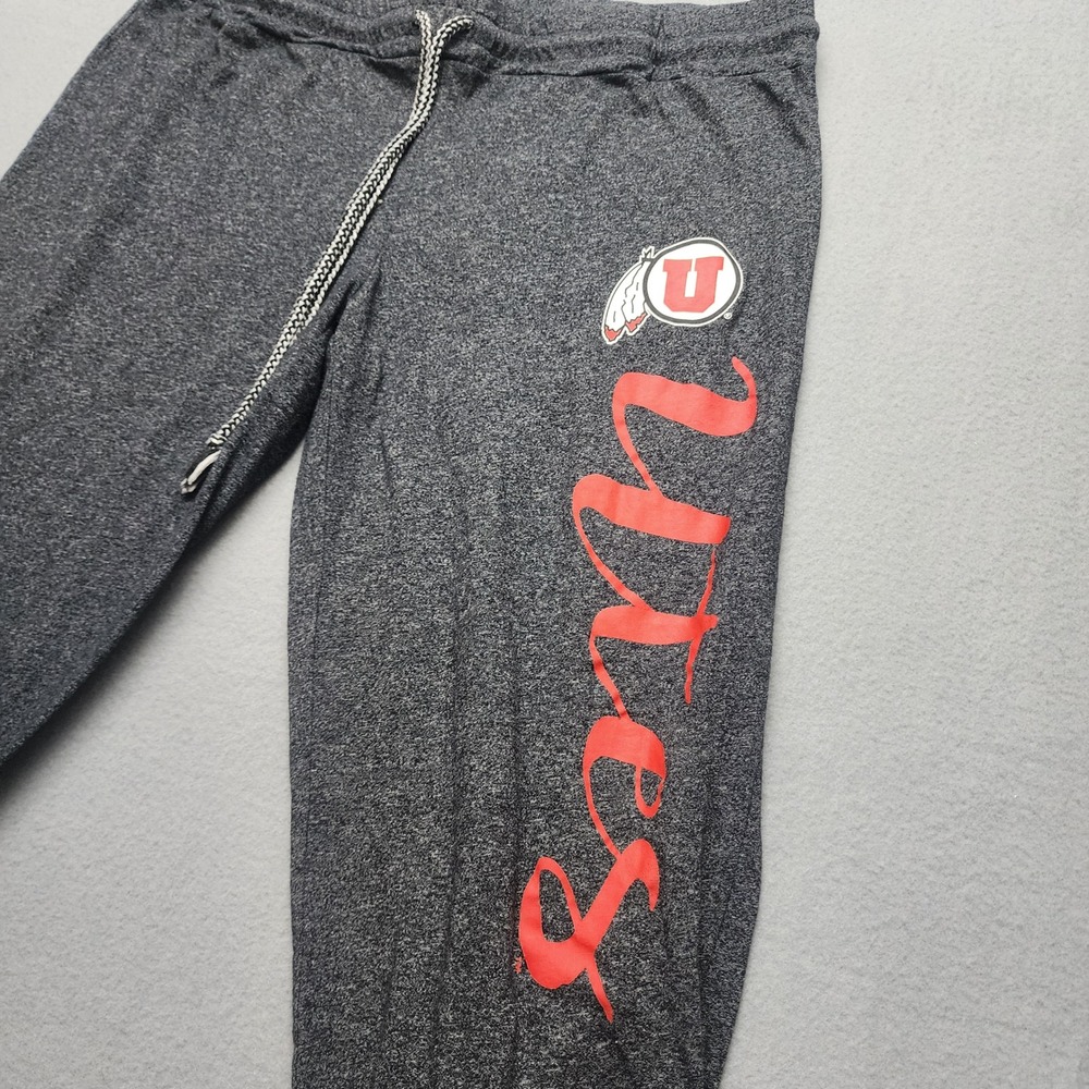 Bottom Drawers University of Utah Utes Gray Jogger Pajama Pants Womens Large